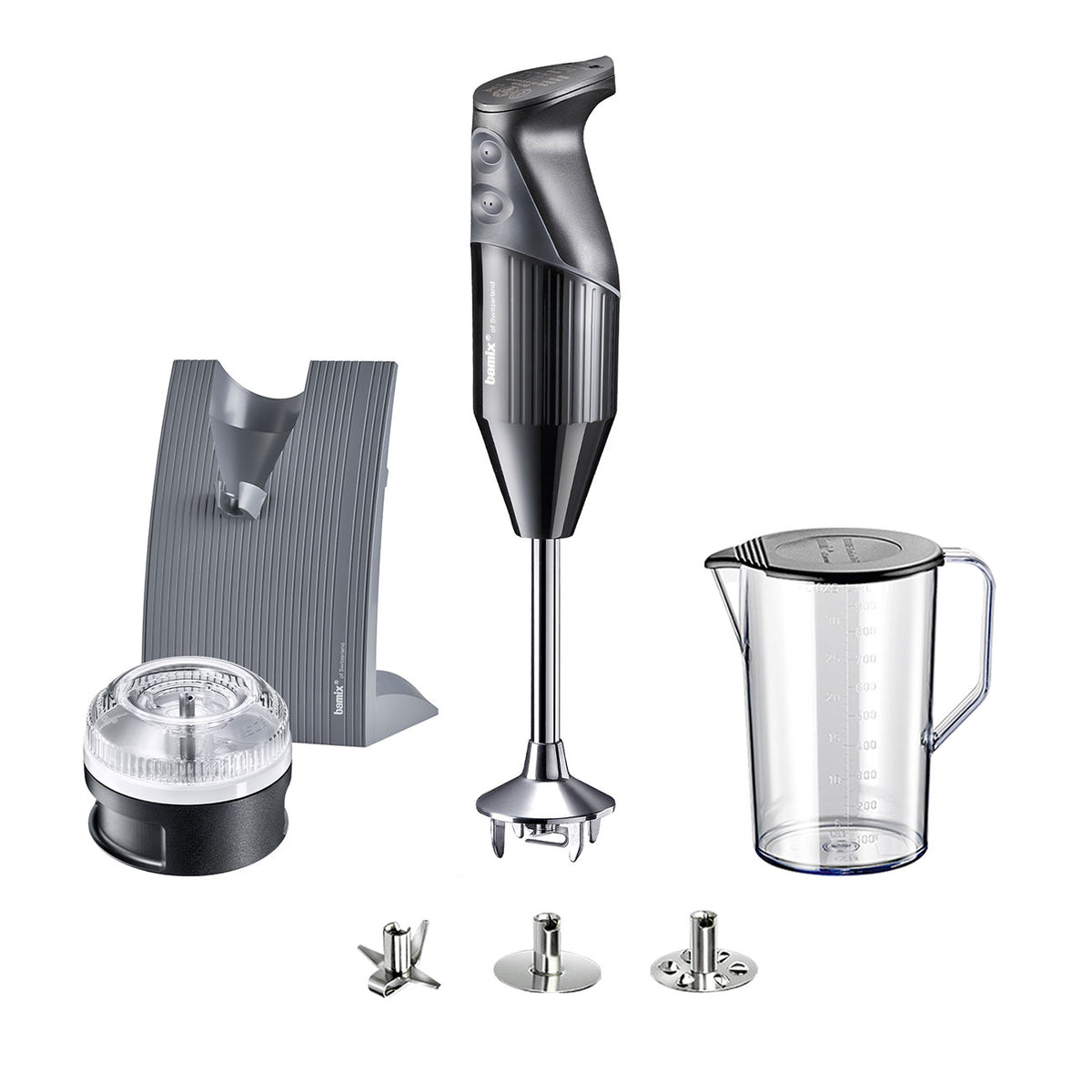 BAMIX SwissLine 150W Immersion Hand Blender Set (with Processor & Jug)