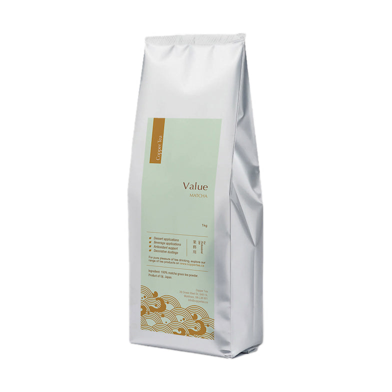 COPPER TEA Value Matcha, Powdered Green Tea for Professional Use, 1kg