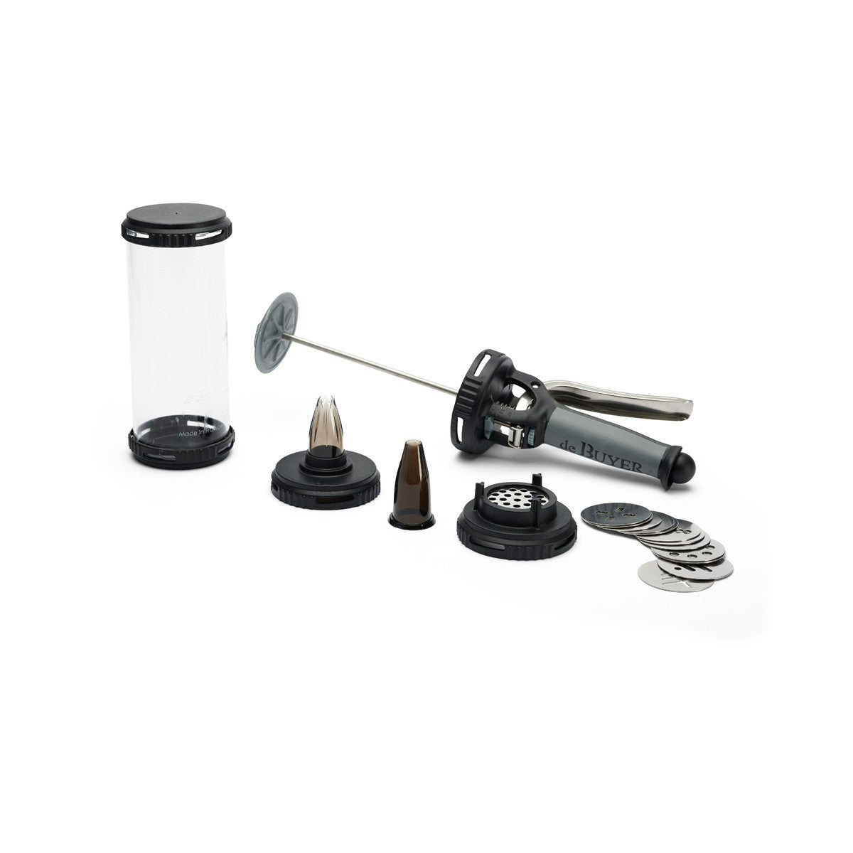 DE BUYER Le Tube Pastry Syringe Set with Piping Tips and Cookie Discs