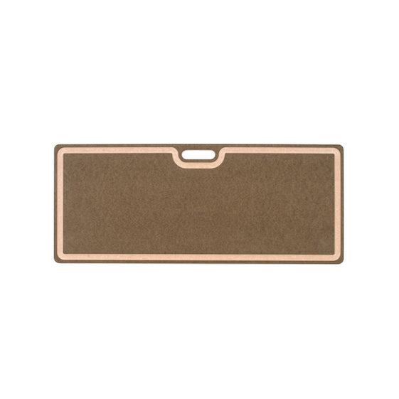 Brown rectangular Epicurean with a juice groove border on a white background