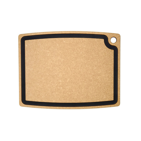 Epicurean gourmet series cutting board with black border on a white background