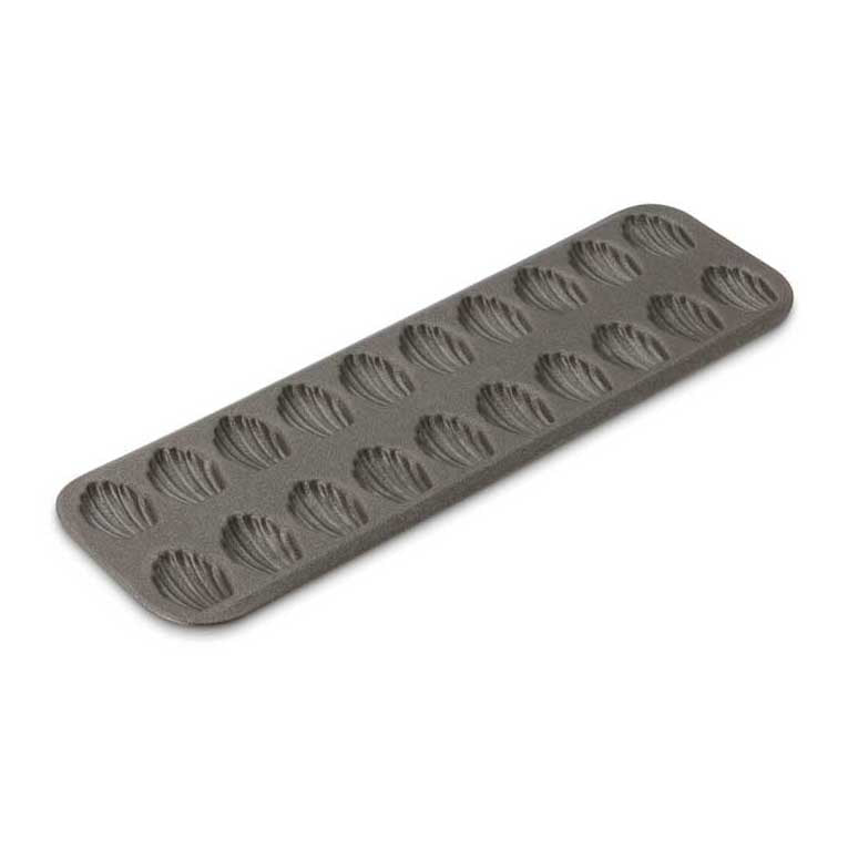 Gray Gobel non-stick mini madeleine tray on a white background
