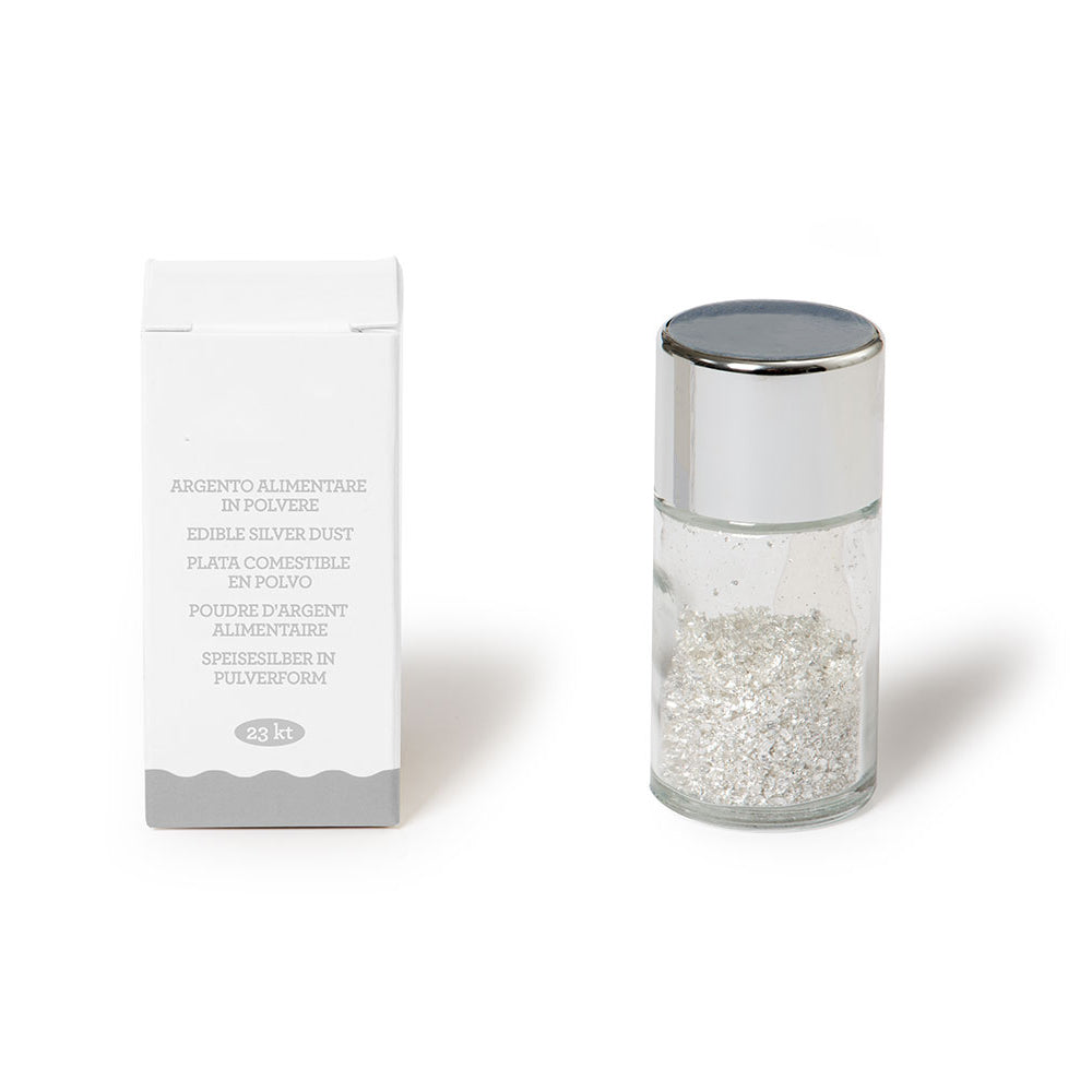 GUSTA SUPPLIES Genuine Edible 23KT Silver Dust, 125mg