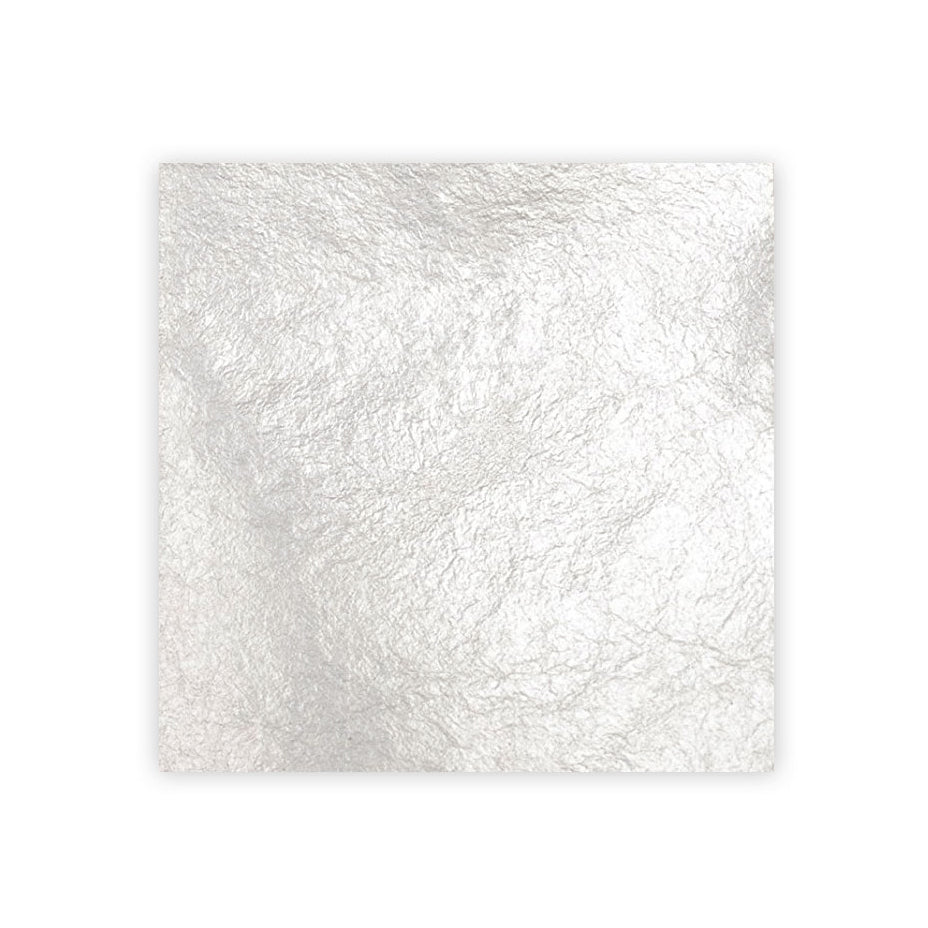 GUSTA SUPPLIES Genuine Edible 23KT Silver Leaves, 86mm Square, 5 Sheets