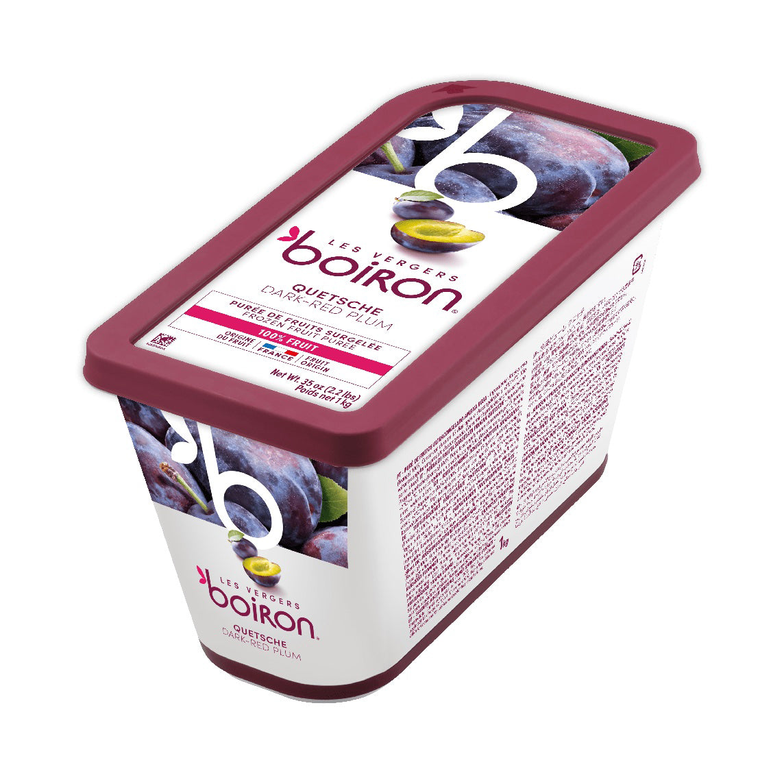 LES VERGERS BOIRON Frozen Fruit Puree – Dark Red Plum