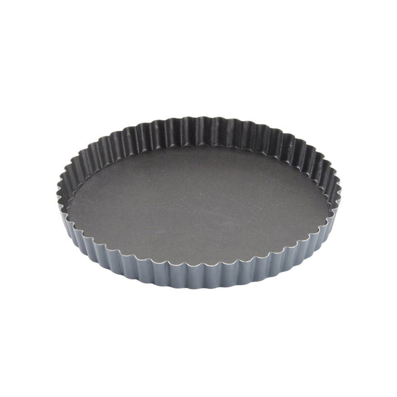 Round Matfer fluted tart pan on a white background