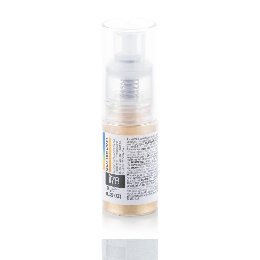 SILIKOMART Glitter Dust Gold Spray, Edible Luster Dust, 10 g