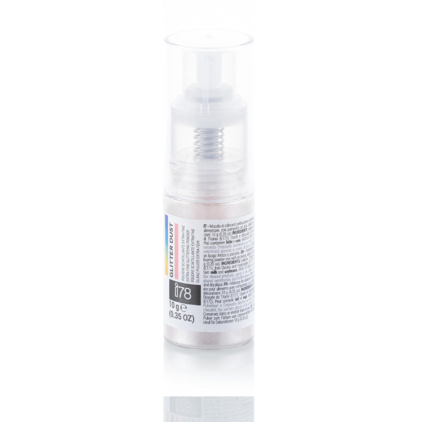 SILIKOMART Glitter Dust Pink Spray, Edible Luster Dust, 10 g