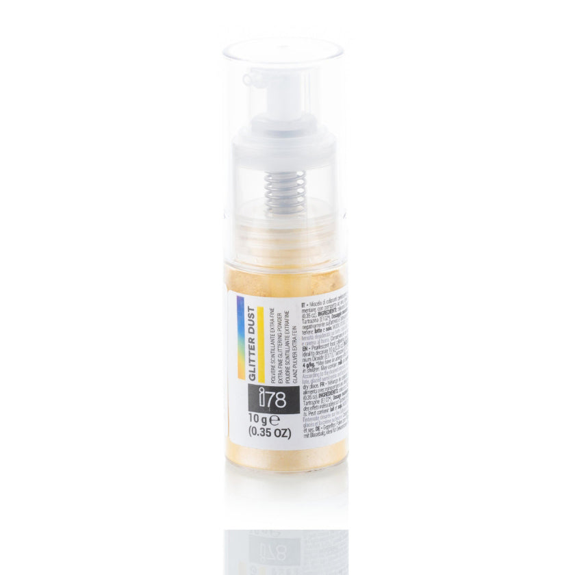 SILIKOMART Glitter Dust Yellow Spray, Edible Luster Dust, 10 g