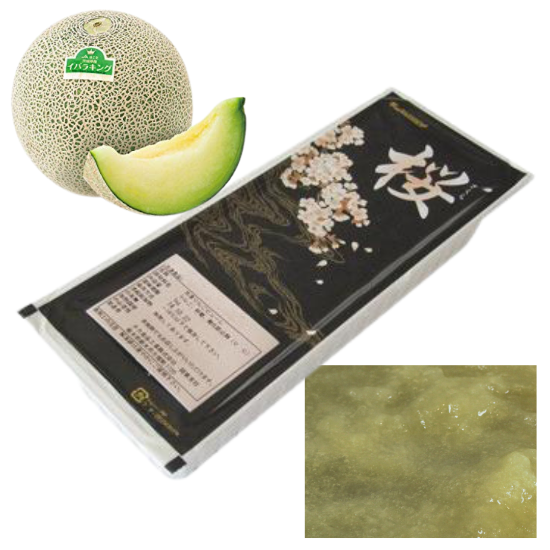 TAKA frozen green melon puree – Ibaraki King Melon (メロン) with sweet, fragrant flesh