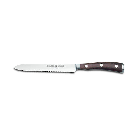 WUSTHOF Ikon Serrated Utility Knife, 5"