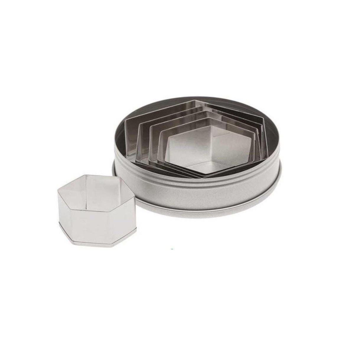ATECO S/S Hexagon Cutters (set of 6)