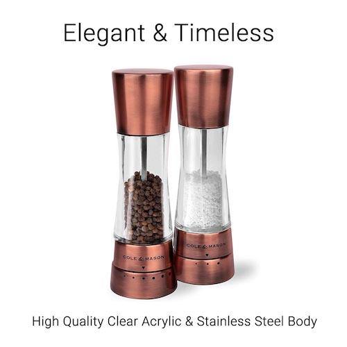COLE & MASON Derwent Copper Salt & Pepper Mill Gift Set