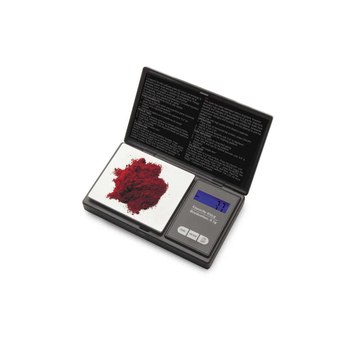 LACOR Pocket Precision Scale - 0.1g Readability, 650g Capacity