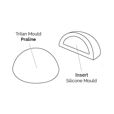 SILIKOMART Ovale 01 Chocolate Mould Kit, Bonbon