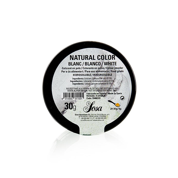Sosa All Natural Water-Soluble Food Colouring Powder, White