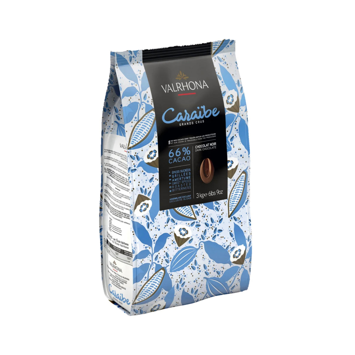 VALRHONA Caraïbe 66% ダークチョコレート 1kg 2袋 Valrhona Caraïbe 66% Dark Chocolate Couverture – Gusta Supplies