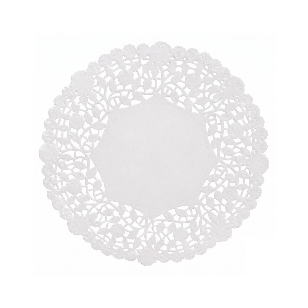 6-Inch White Lace Paper Doilies