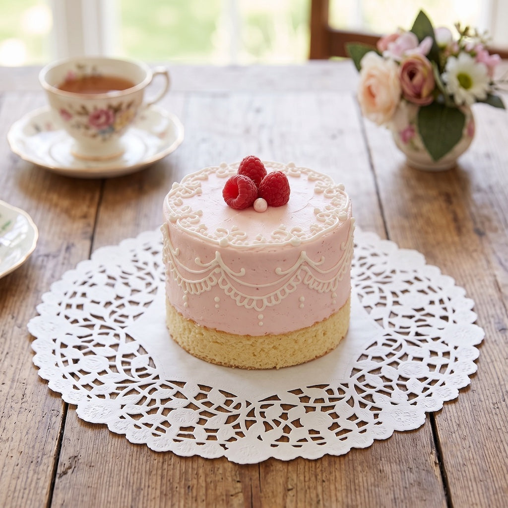 6-Inch White Lace Paper Doilies