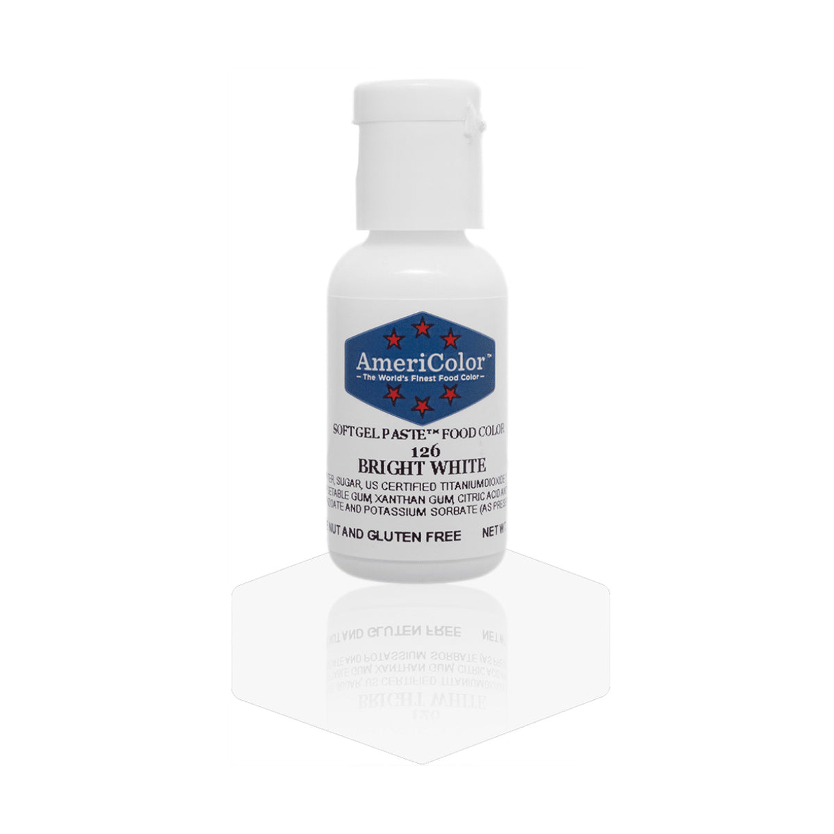 AMERICOLOR Bright White, Soft Gel Paste Food Colours, 0.75oz