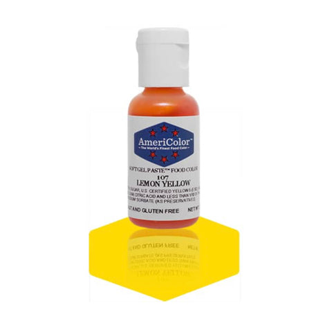 AMERICOLOR Lemon Yellow, Soft Gel Paste Food Colours, 0.75oz