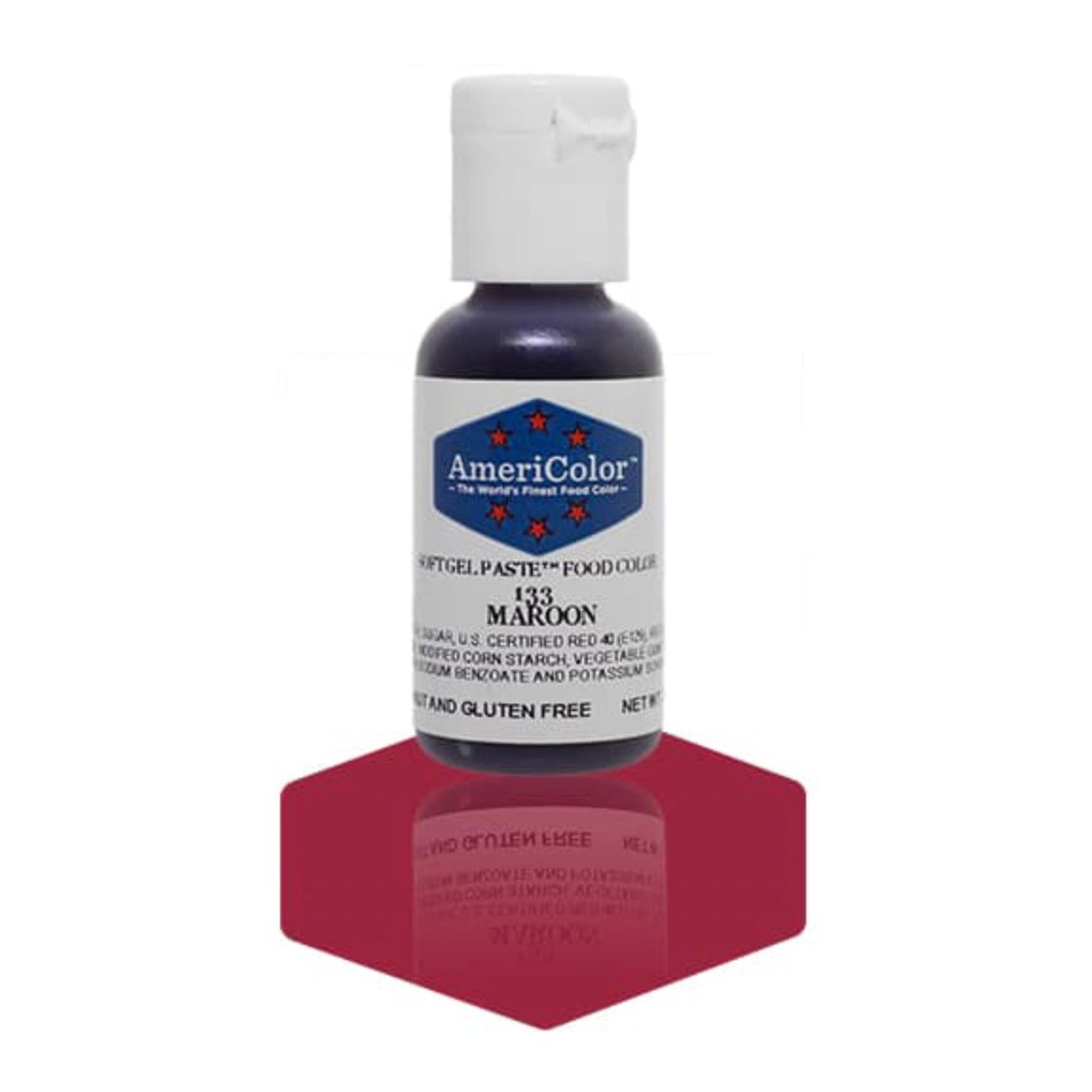 AMERICOLOR Maroon, Soft Gel Paste Food Colours, 0.75oz