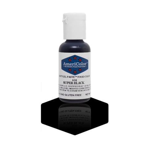 AMERICOLOR Super Black, Soft Gel Paste Food Colours, 0.75oz