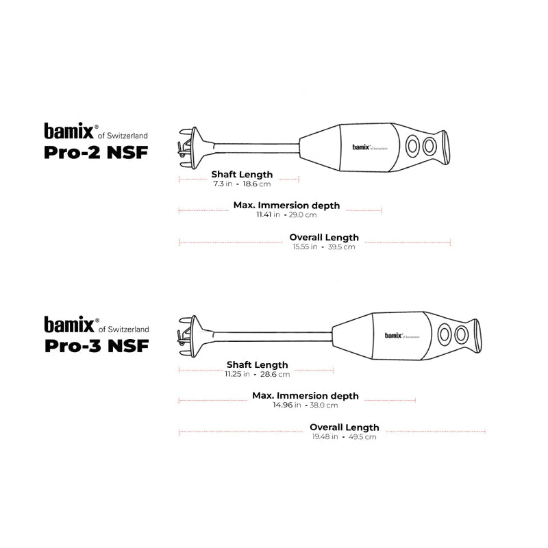 BAMIX Pro 2 NSF Professional Immersion Hand Blender