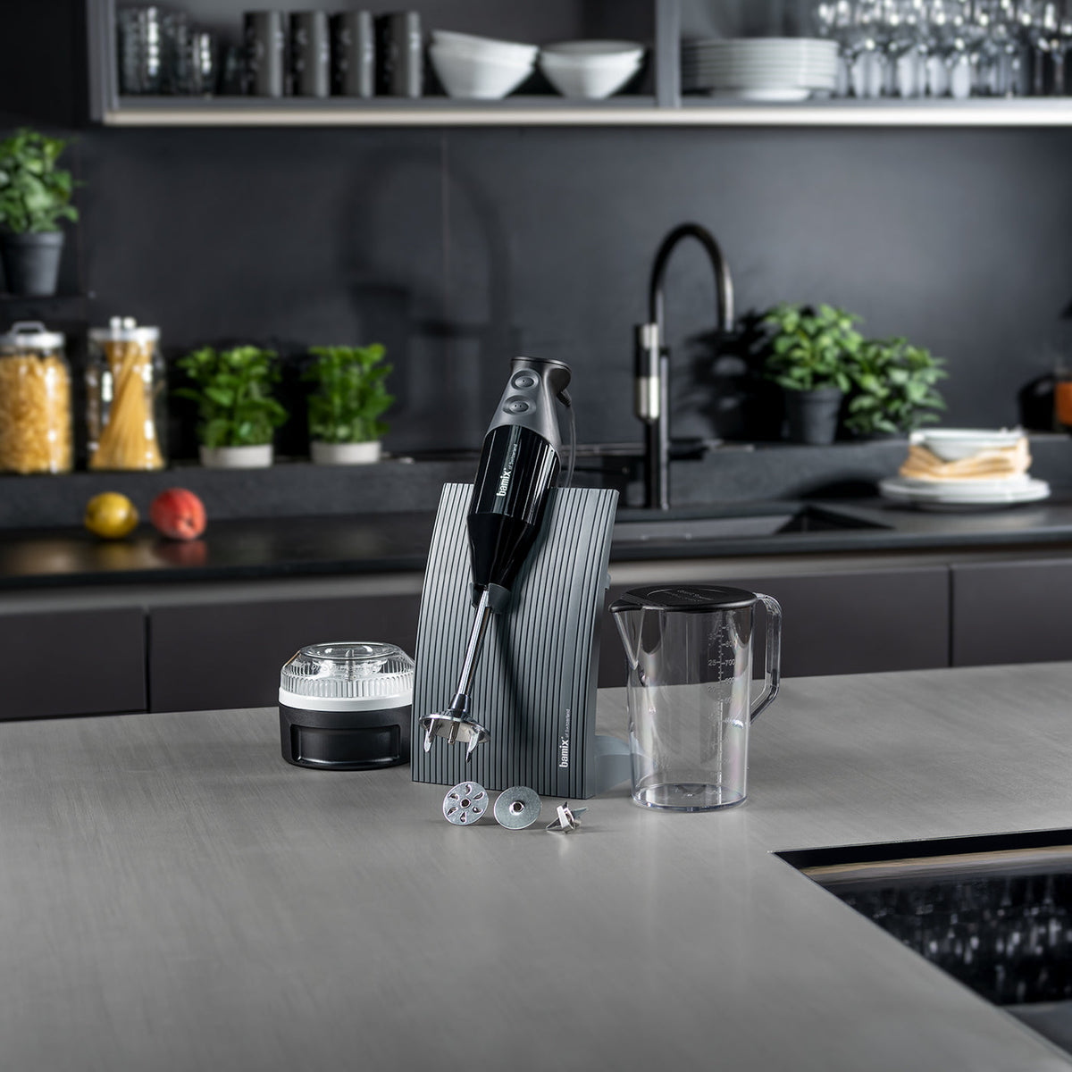 BAMIX SwissLine 150W Immersion Hand Blender Set (with Processor & Jug)