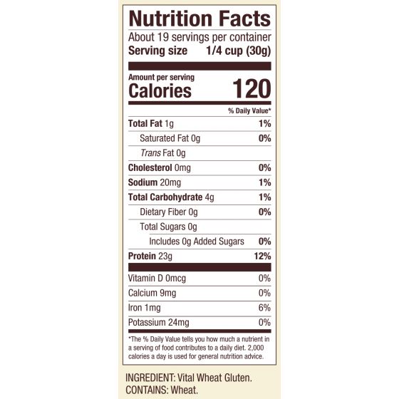 BOB'S RED MILL Vital Wheat Gluten for Baking & Seitan, 567g