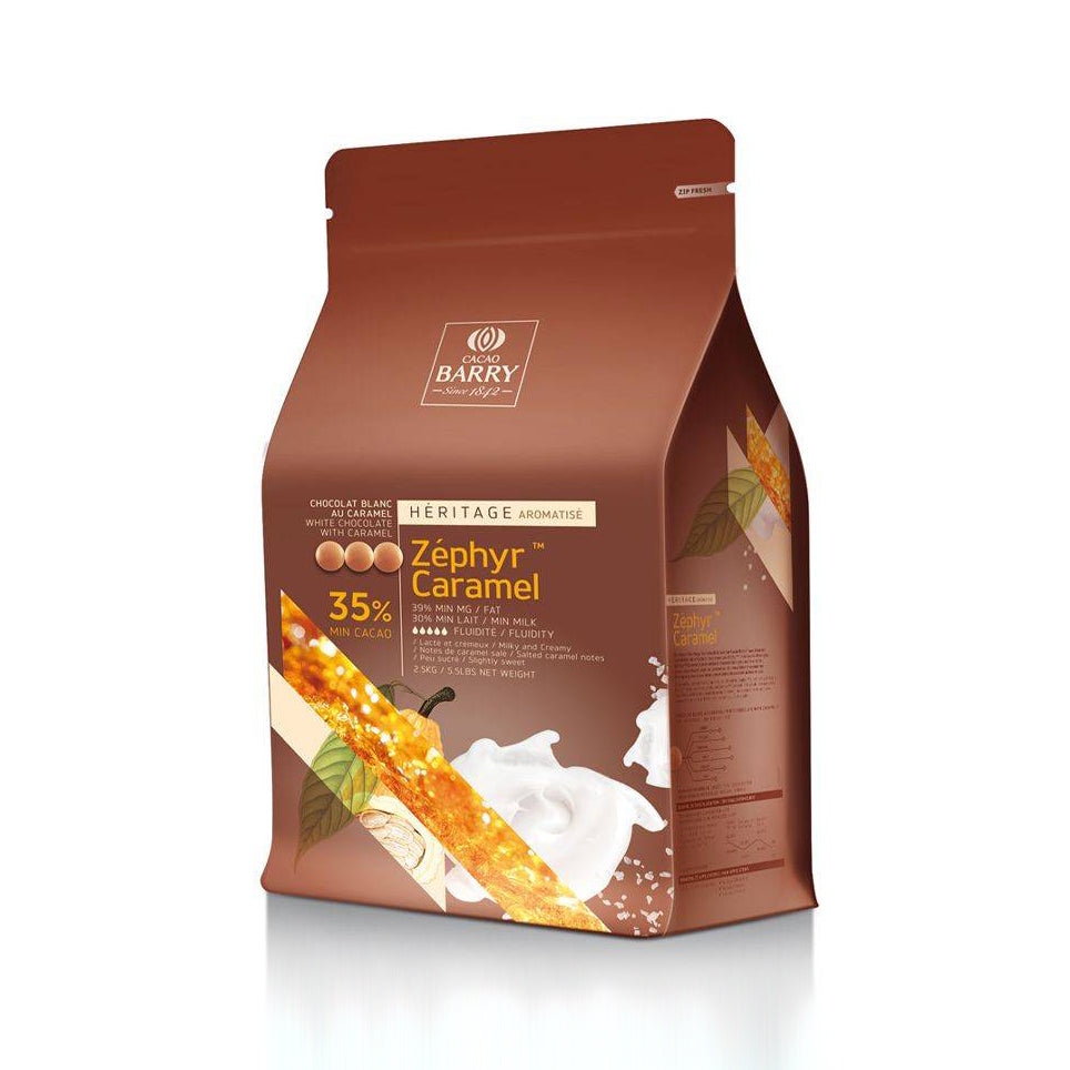 CACAO BARRY Zephyr Caramel 35% – White Chocolate Couverture (2.5kg)