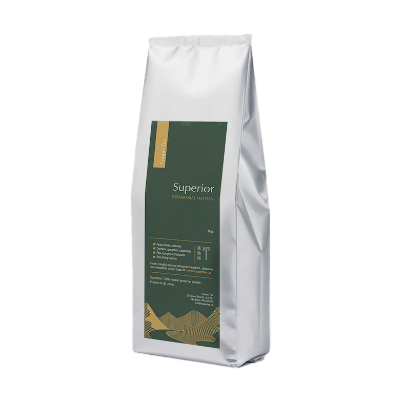 COPPER TEA Superior Ceremonial Matcha, Powdered Green Tea, 1kg
