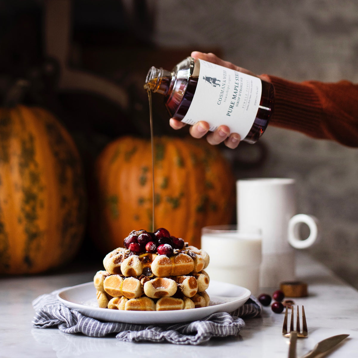 COSMAN & WEBB Organic Canadian Maple Syrup – Amber Rich Taste, 375ml