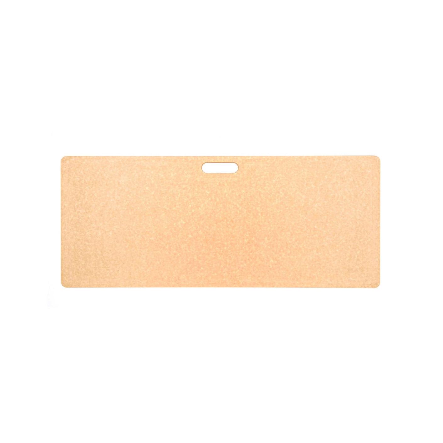 Natural rectangular Epicurean cutting board on a white background