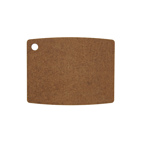 Epicurean nutmeg gourmet series cutting board on a white background