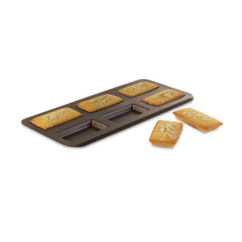 Gobel standard financier pan with baked financier on a white background