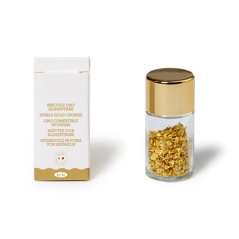 GUSTA SUPPLIES Genuine Edible 23 karat Gold Crumbs, 125mg