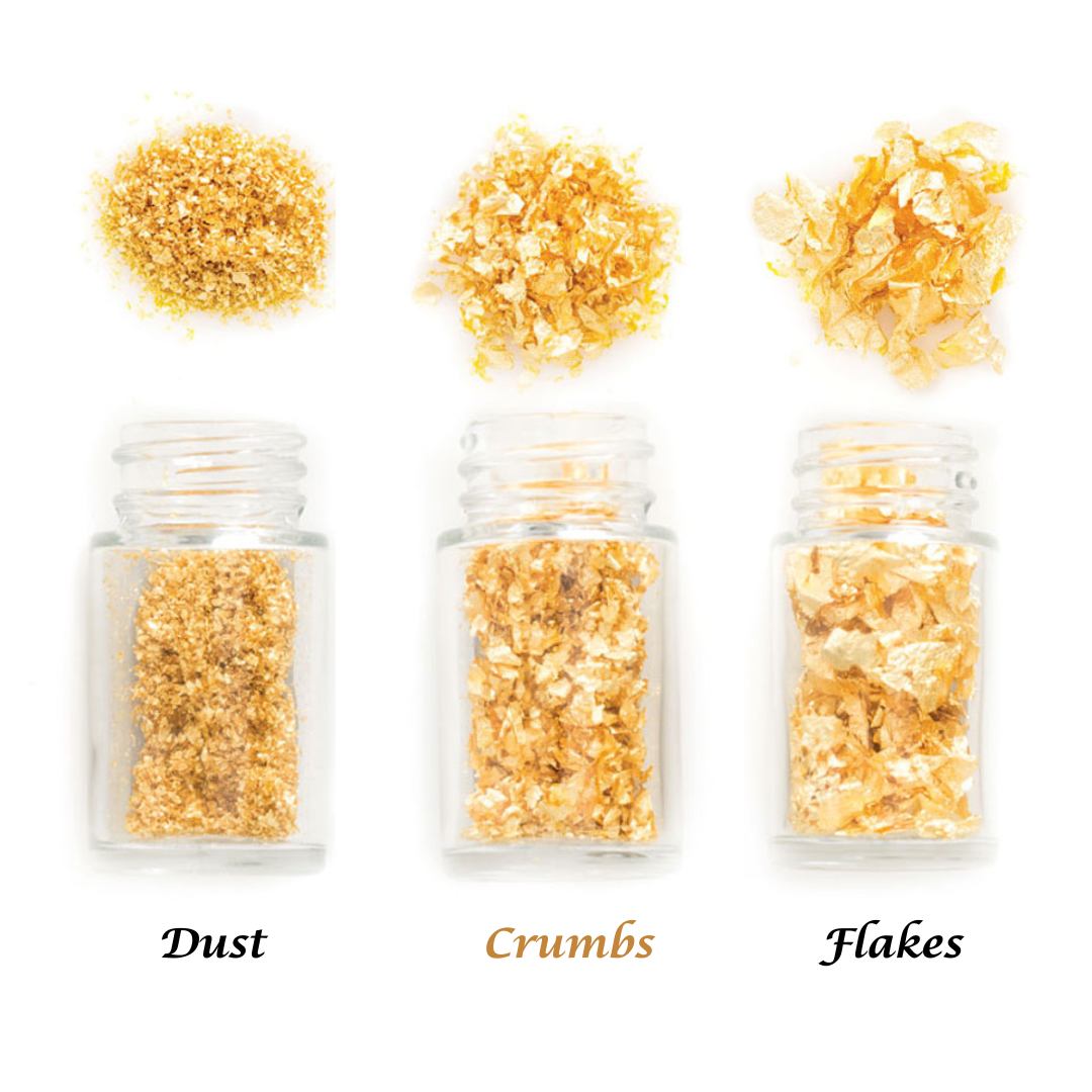 GUSTA SUPPLIES Genuine Edible 23 karat Gold Crumbs, 125mg