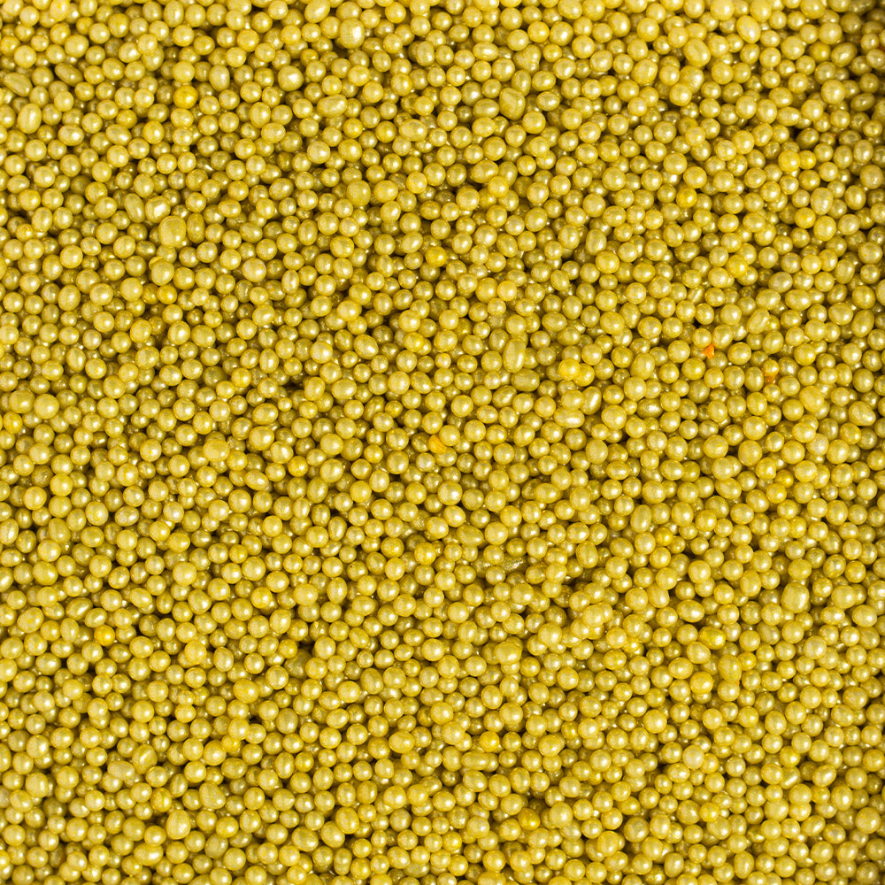 GUSTA SUPPLIES Metallic Gold Decorative Mini Sugar Pearls, 2mm