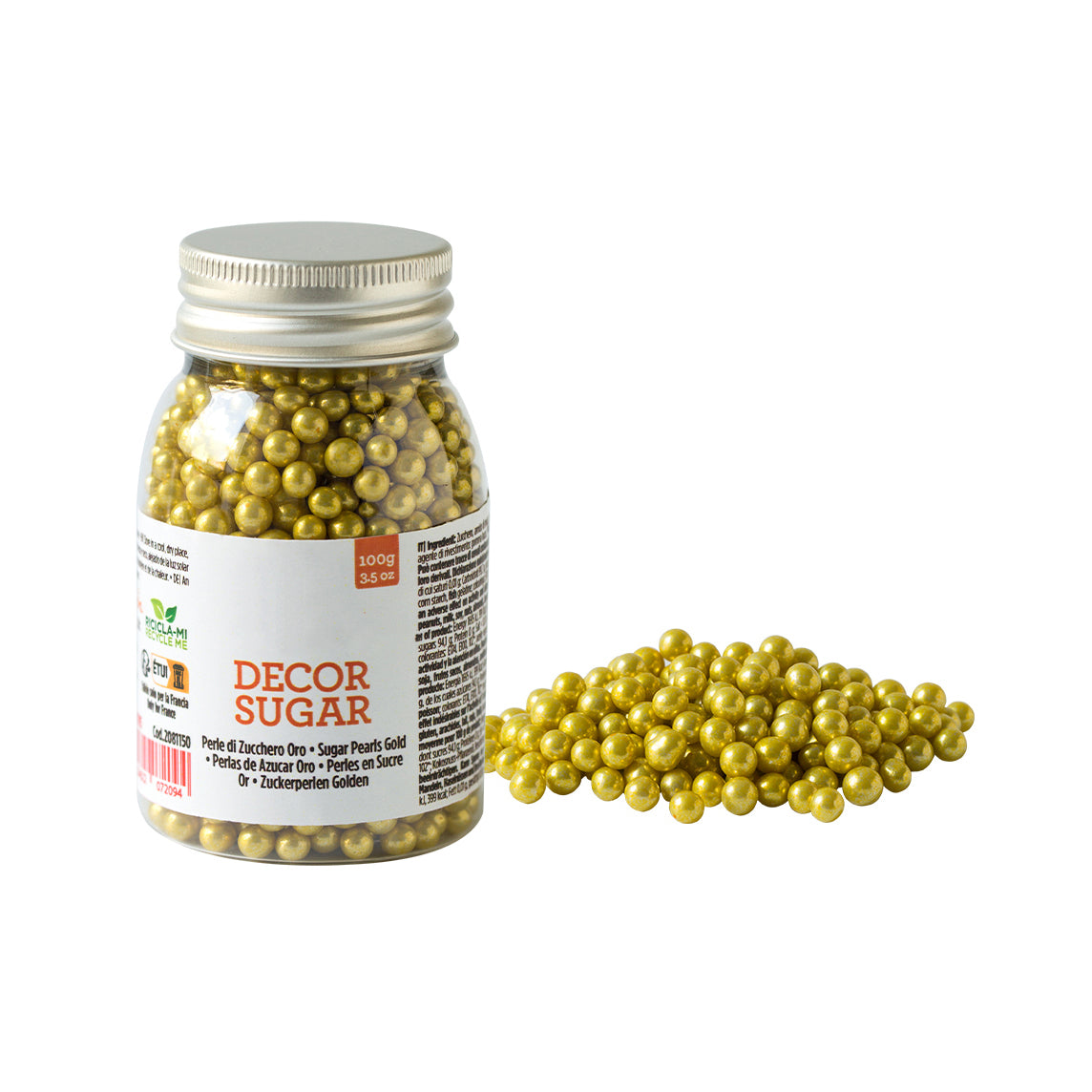 GUSTA SUPPLIES Metallic Gold Decorative Sugar Pearls, 5mm