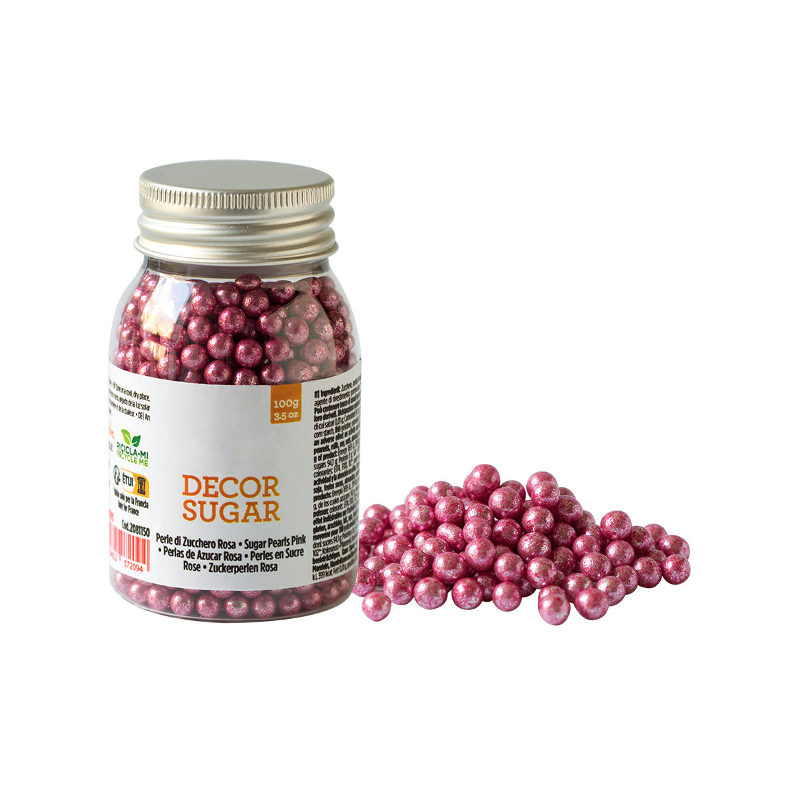 Metallic Pink Sugar Pearls, 5mm – by Gusta Supplies