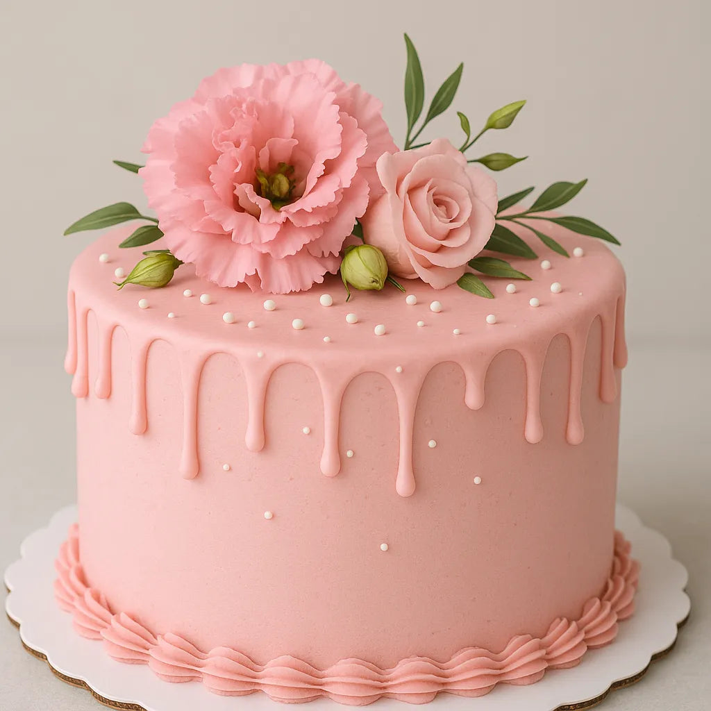 Pink Edible Wafer Paper for Cake Decorating & Confectionery