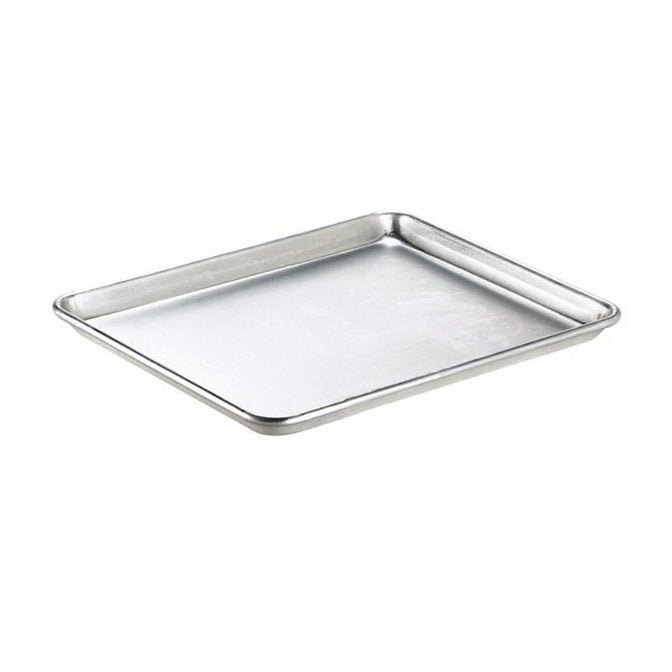 Aluminum baking tray on a white background