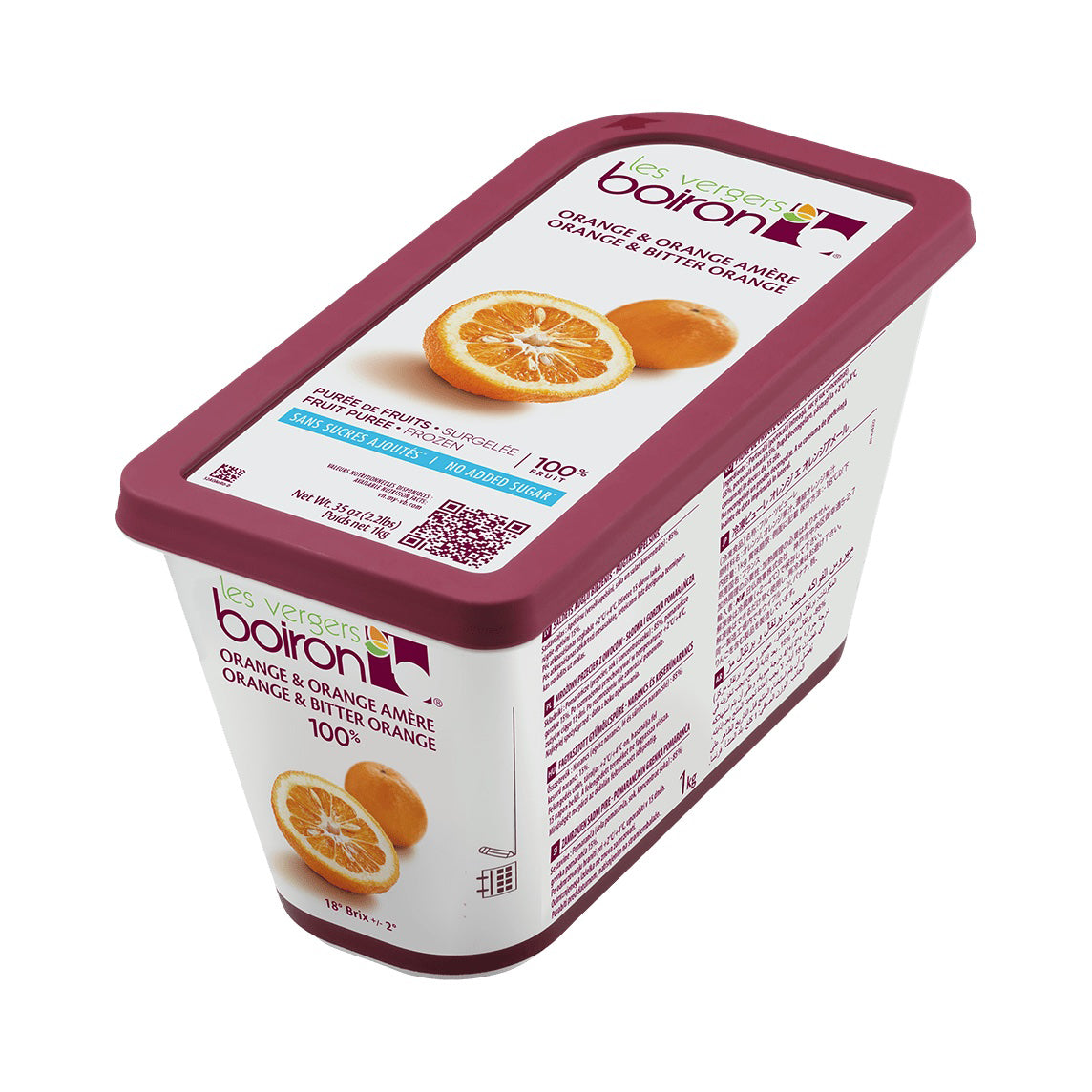 LES VERGERS BOIRON Frozen Fruit Puree – Orange & Bitter Orange (1kg)