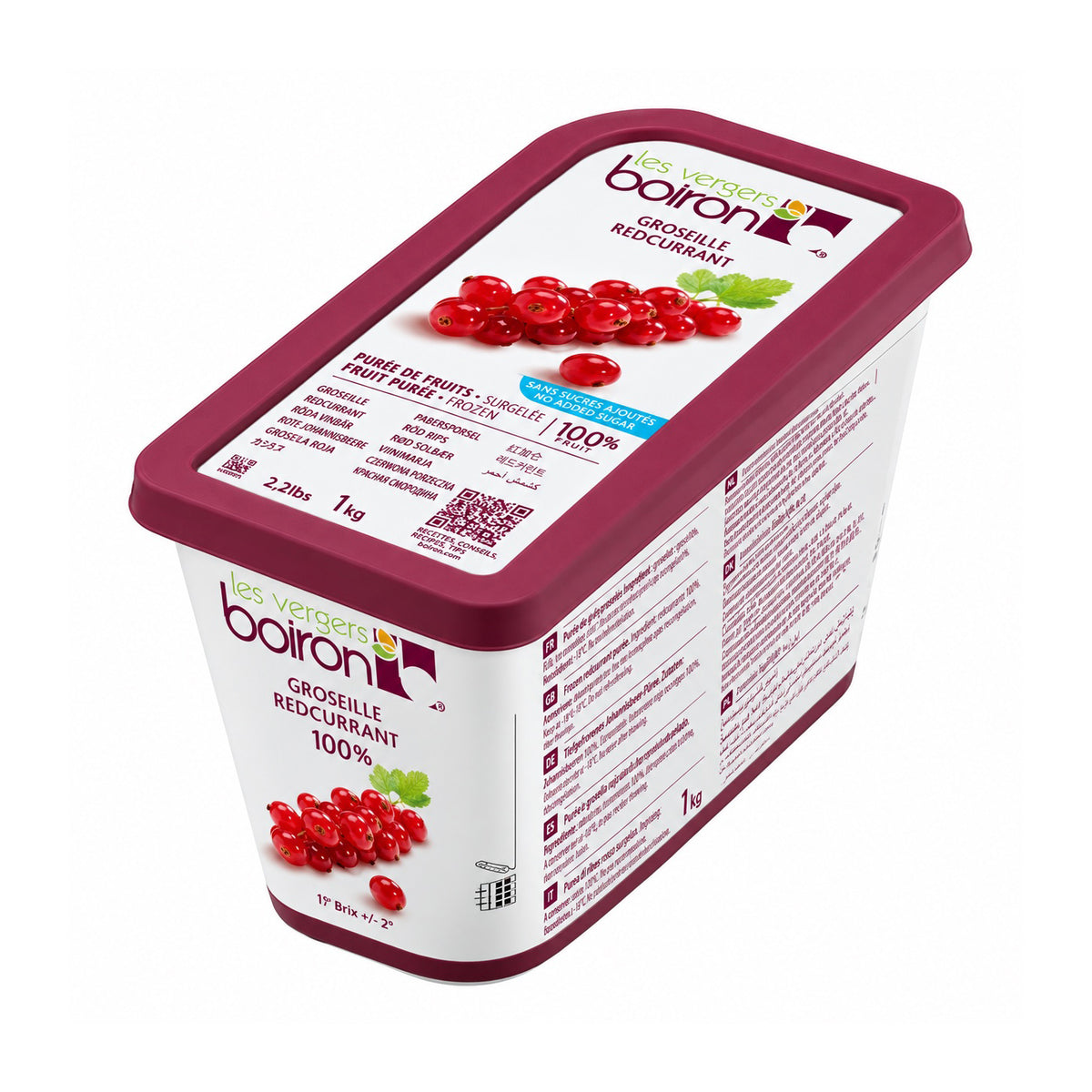 LES VERGERS BOIRON Frozen Fruit Puree – Redcurrant