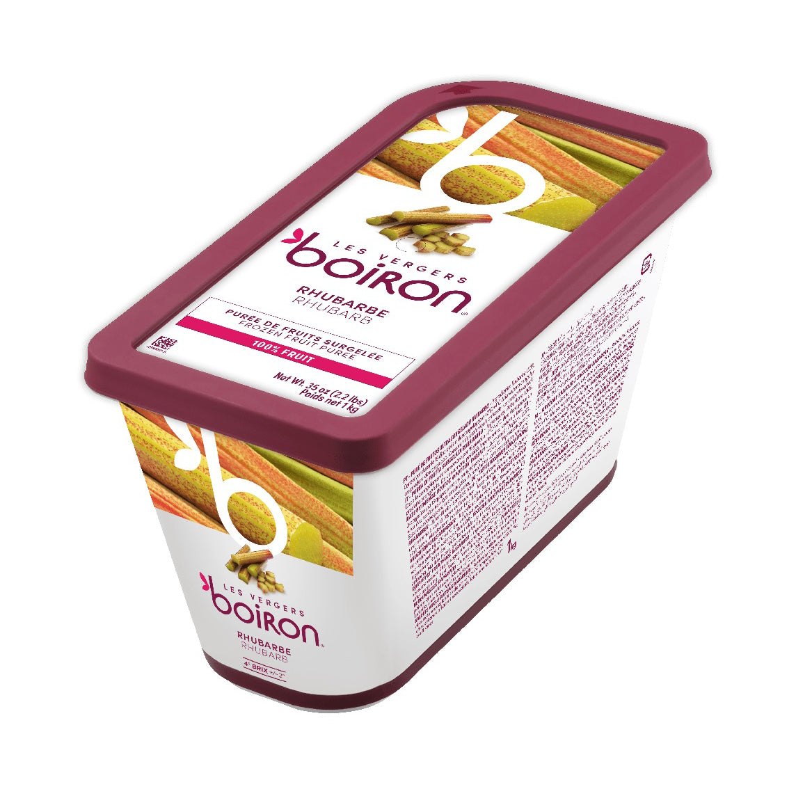 LES VERGERS BOIRON Frozen Fruit Puree – Rhubarb