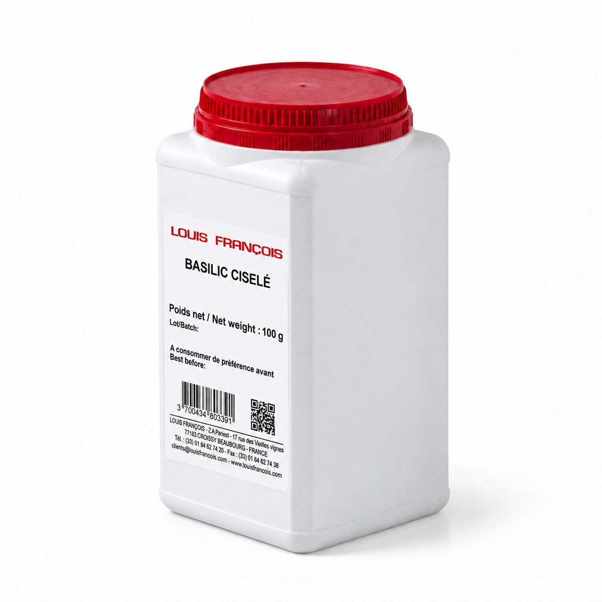 LOUIS FRANCOIS Dehydrated Chopped Basil, 100g