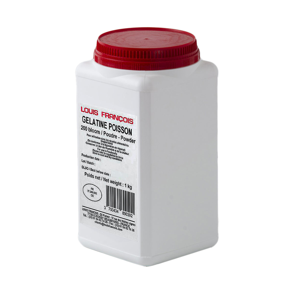 LOUIS FRANCOIS Fish Gelatin Powder, Gold Grade, Halal and Kosher