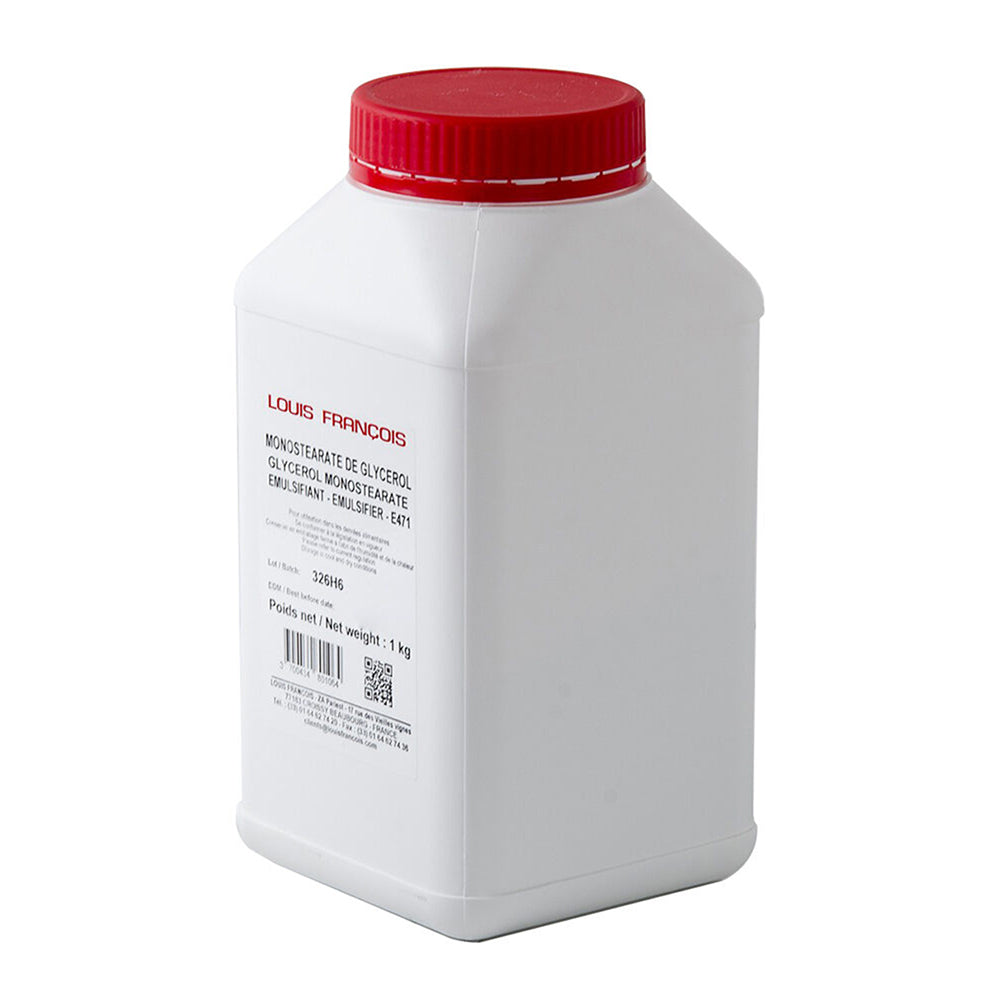 LOUIS FRANCOIS Glycerol Monostearate – Plant-Based Emulsifier for Baking & Confectionery, 1kg