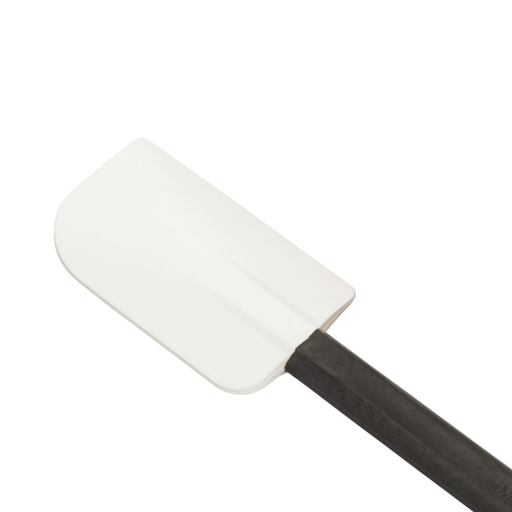 White Matfer spatula with black handle on a white background